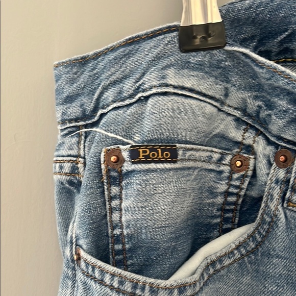 Men's Blue Distressed Jeans - Picture 5 of 16